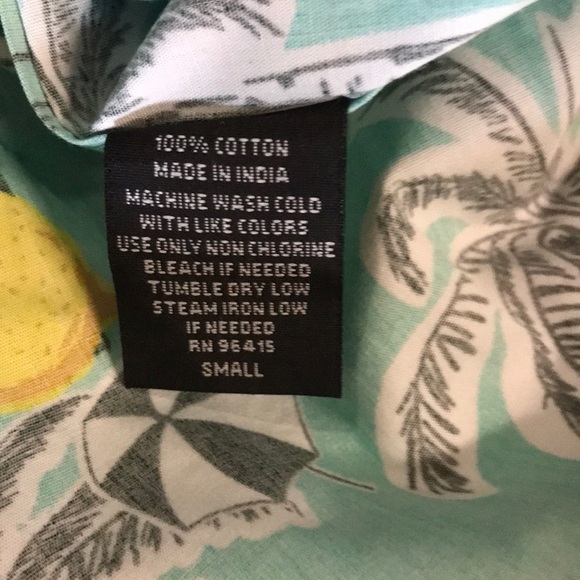 Artistry in motion Hawaiian printed island poplin shirt men’s size S slim fit - Picture 8 of 9